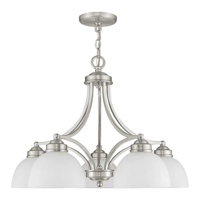 Livex Lighting 4225-91 Five Light Chandelier, Brushed Nickel