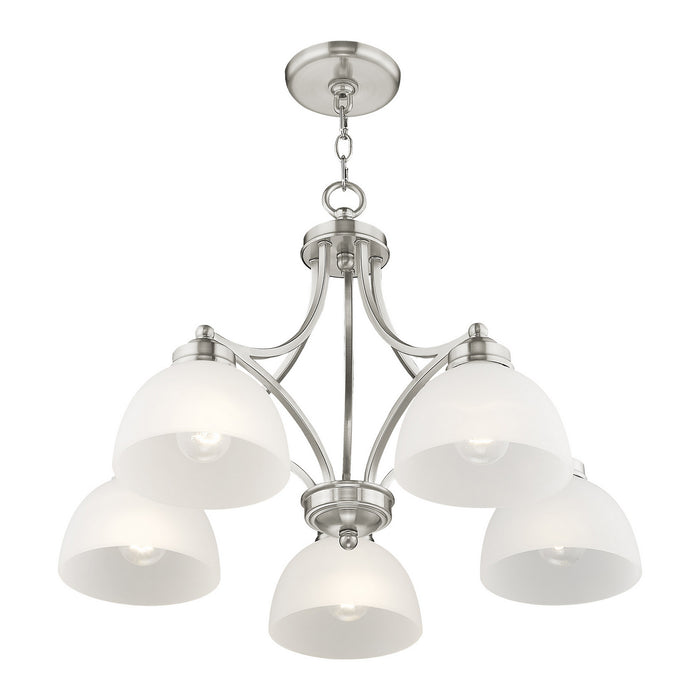 Livex Lighting 4225-91 Five Light Chandelier, Brushed Nickel