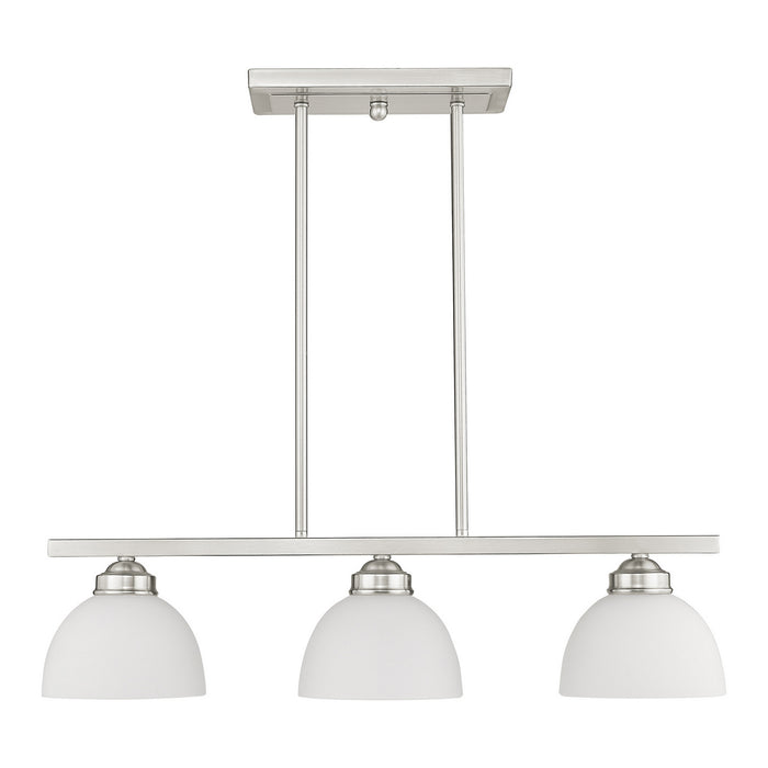 Livex Lighting 4226-91 Three Light Island Pendant, Brushed Nickel