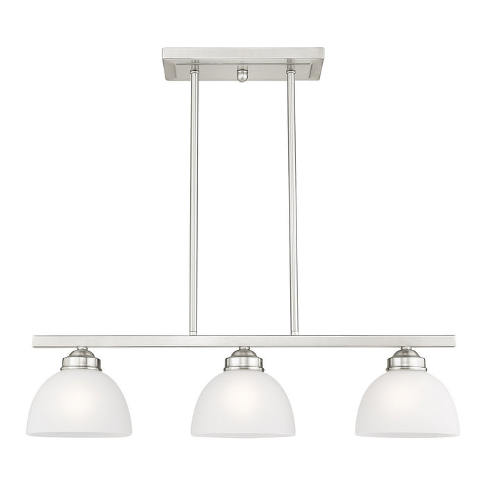 Livex Lighting 4226-91 Three Light Island Pendant, Brushed Nickel