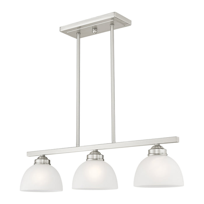 Livex Lighting 4226-91 Three Light Island Pendant, Brushed Nickel