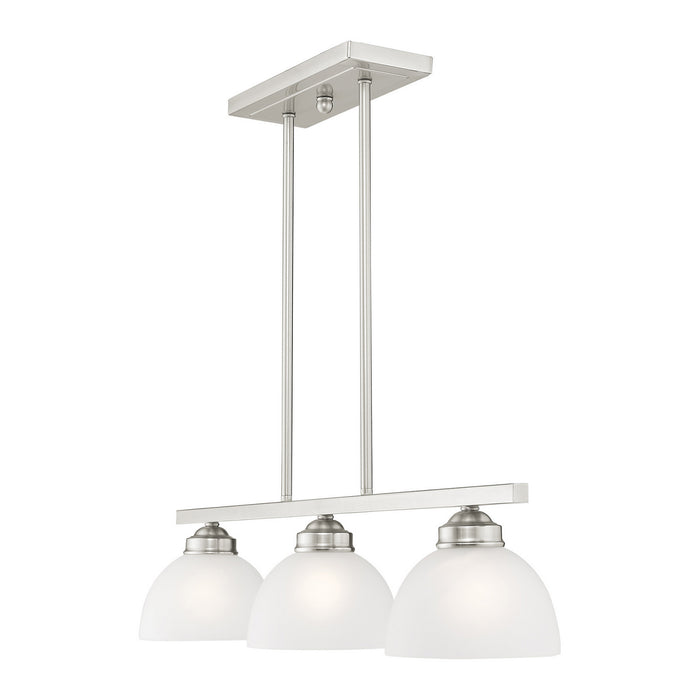 Livex Lighting 4226-91 Three Light Island Pendant, Brushed Nickel