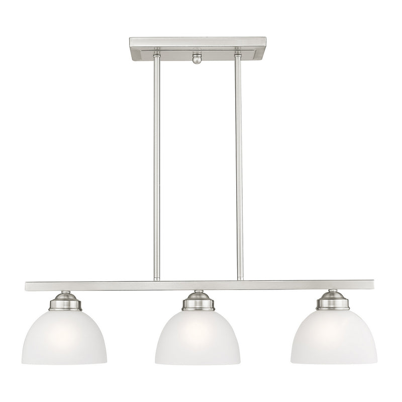 Livex Lighting 4226-91 Three Light Island Pendant, Brushed Nickel