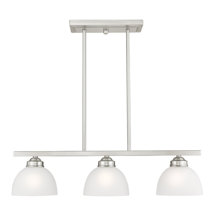 Livex Lighting 4226-91 Three Light Island Pendant, Brushed Nickel