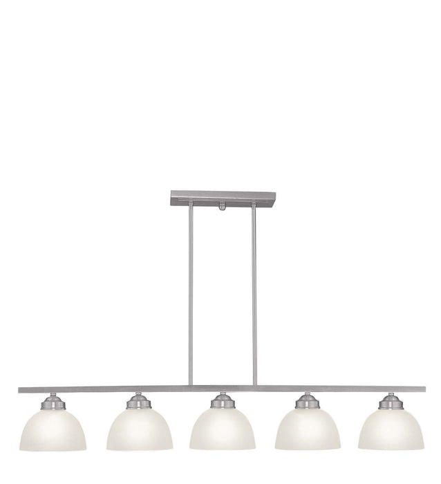 Livex Lighting 4227-91 Five Light Island Pendant, Brushed Nickel