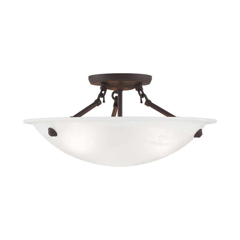 Livex Lighting 4273-07 Three Light Ceiling Mount, Bronze