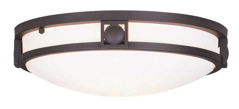 Livex Lighting 4487-07 Two Light Ceiling Mount, Bronze