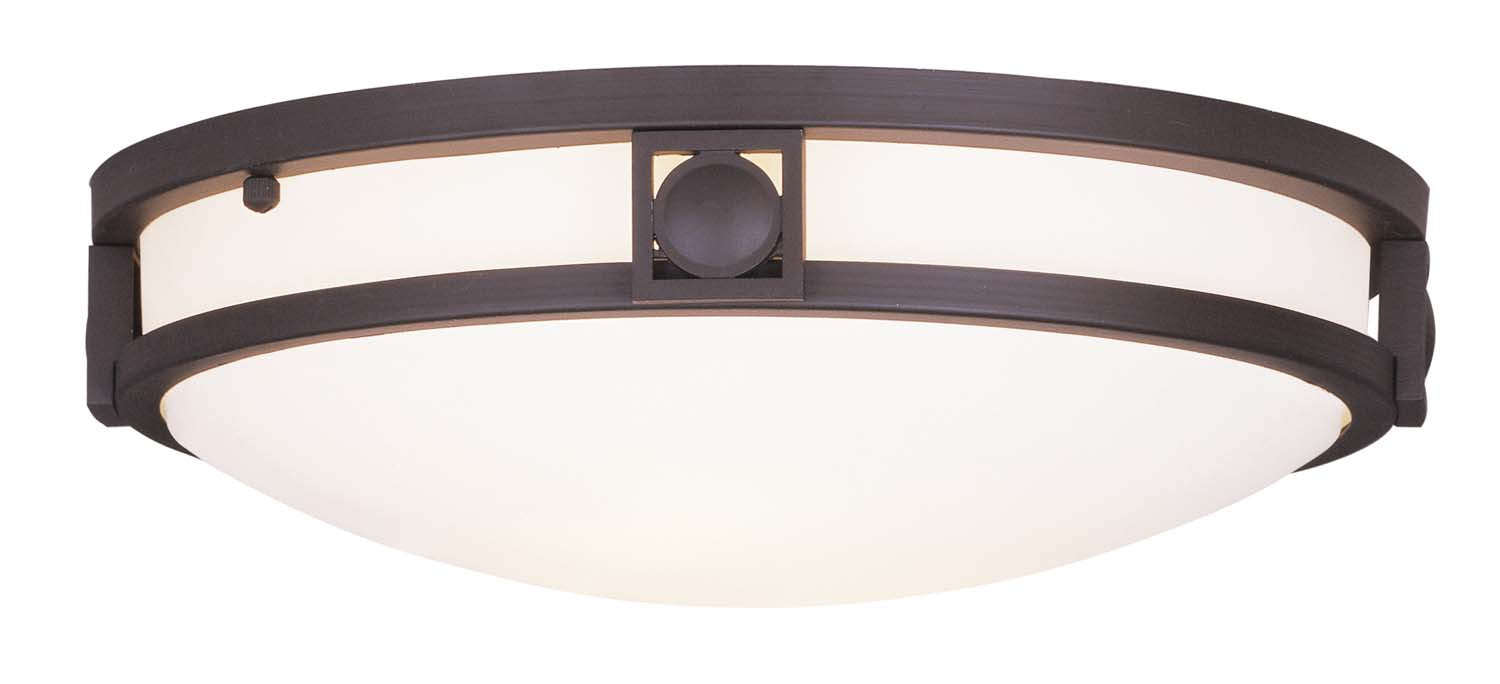 Livex Lighting 4487-07 Two Light Ceiling Mount, Bronze