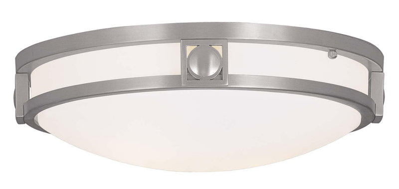Livex Lighting 4487-91 Two Light Ceiling Mount, Brushed Nickel