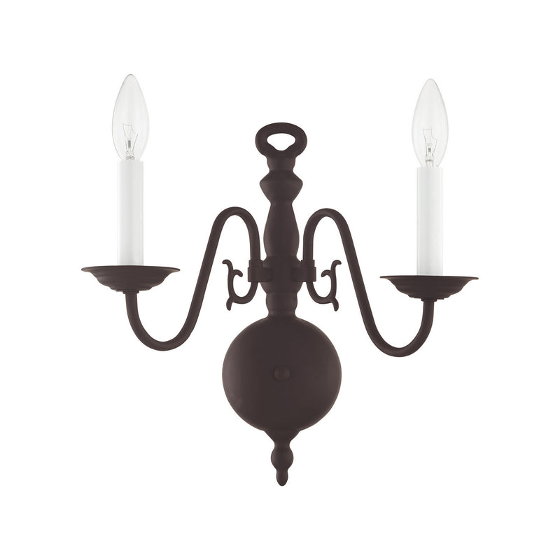 Livex Lighting 5002-07 Two Light Wall Sconce, Bronze