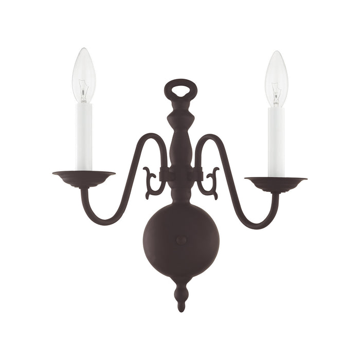 Livex Lighting 5002-07 Two Light Wall Sconce, Bronze
