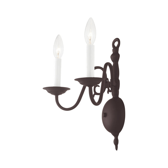 Livex Lighting 5002-07 Two Light Wall Sconce, Bronze