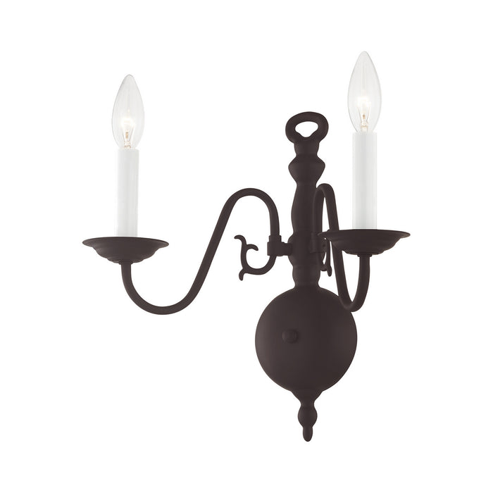 Livex Lighting 5002-07 Two Light Wall Sconce, Bronze