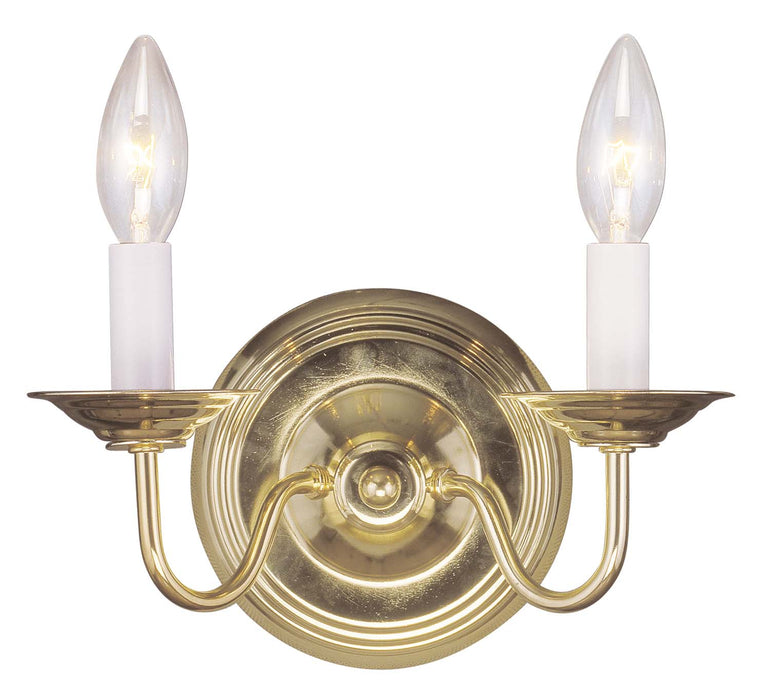 Livex Lighting 5018-02 Two Light Wall Sconce, Polished Brass