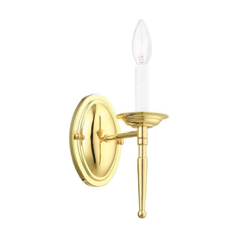 Livex Lighting 5121-02 One Light Wall Sconce, Polished Brass