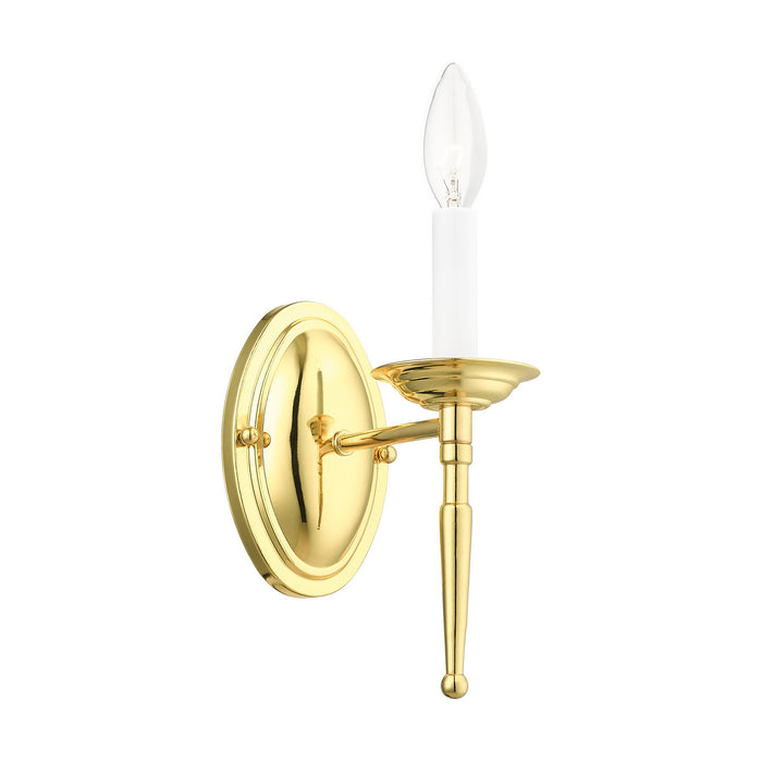 Livex Lighting 5121-02 One Light Wall Sconce, Polished Brass