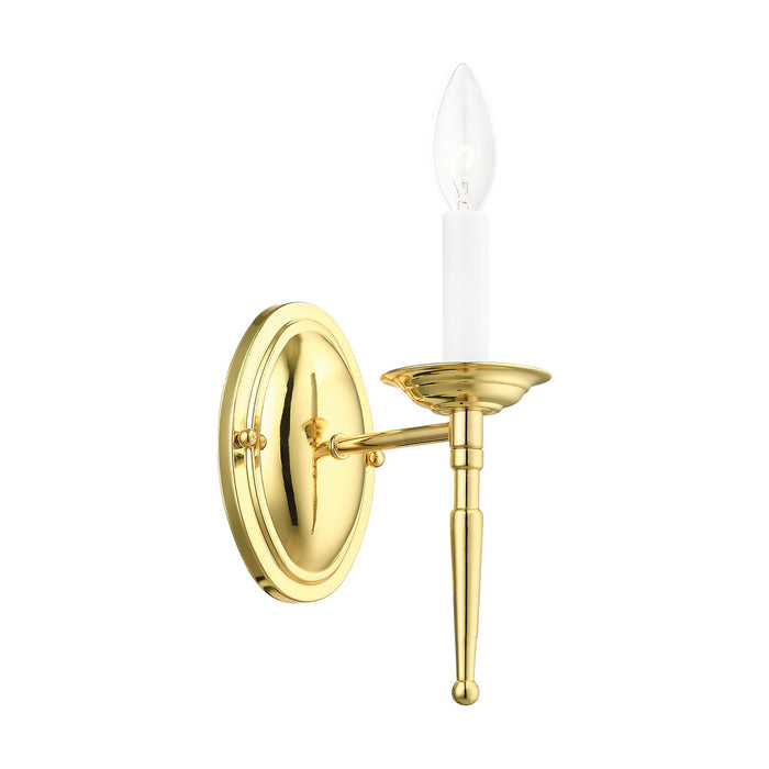 Livex Lighting 5121-02 One Light Wall Sconce, Polished Brass