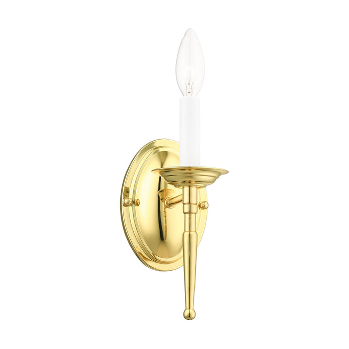 Livex Lighting 5121-02 One Light Wall Sconce, Polished Brass