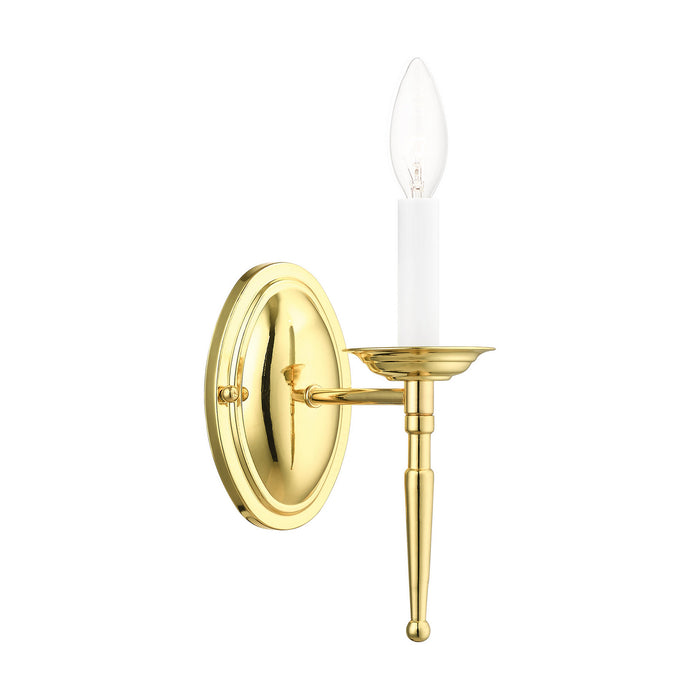 Livex Lighting 5121-02 One Light Wall Sconce, Polished Brass