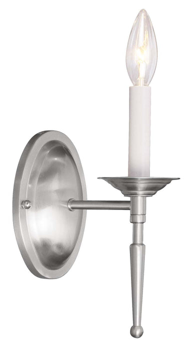 Livex Lighting 5121-91 One Light Wall Sconce, Brushed Nickel