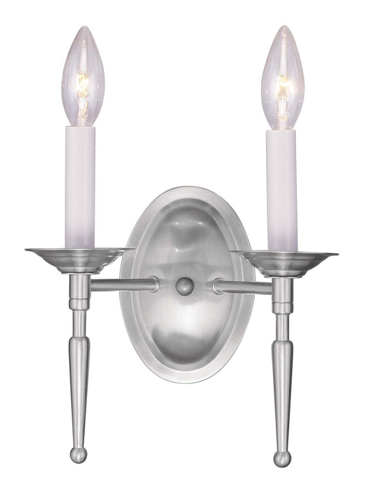 Livex Lighting 5122-91 Two Light Wall Sconce, Brushed Nickel