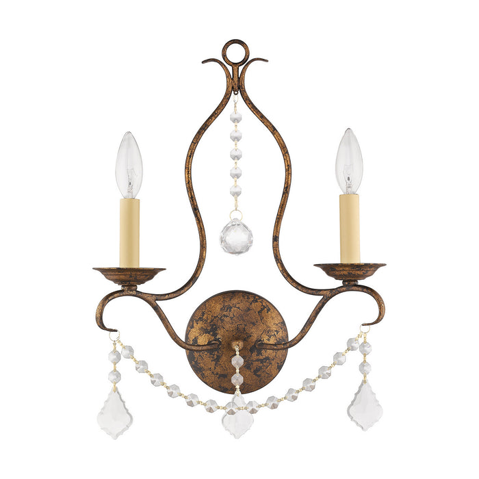Livex Lighting 6422-71 Two Light Wall Sconce, Hand Applied Venetian Golden Bronze