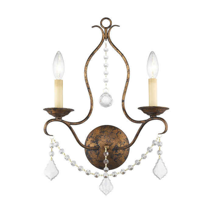 Livex Lighting 6422-71 Two Light Wall Sconce, Hand Applied Venetian Golden Bronze