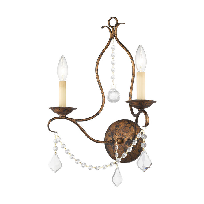 Livex Lighting 6422-71 Two Light Wall Sconce, Hand Applied Venetian Golden Bronze
