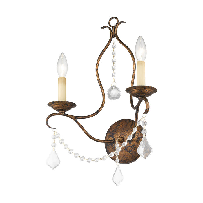 Livex Lighting 6422-71 Two Light Wall Sconce, Hand Applied Venetian Golden Bronze