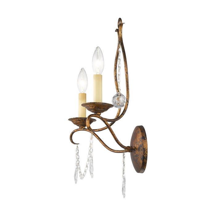 Livex Lighting 6422-71 Two Light Wall Sconce, Hand Applied Venetian Golden Bronze