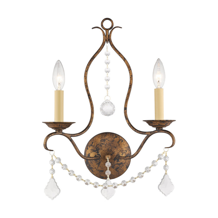Livex Lighting 6422-71 Two Light Wall Sconce, Hand Applied Venetian Golden Bronze