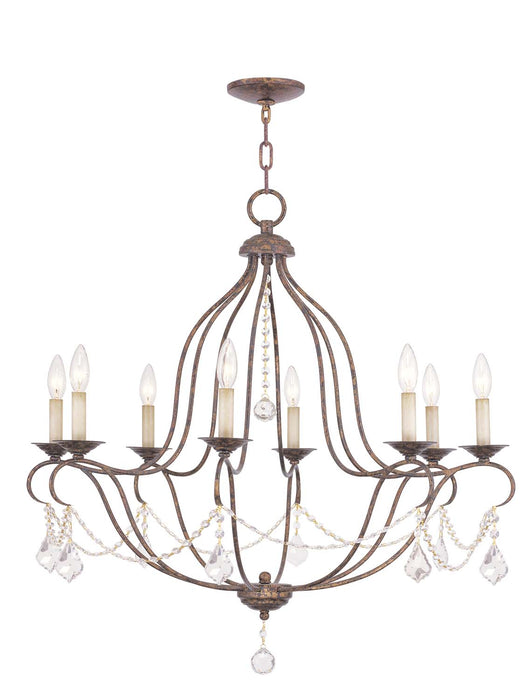 Livex Lighting 6428-71 Eight Light Chandelier, Hand Applied Venetian Golden Bronze