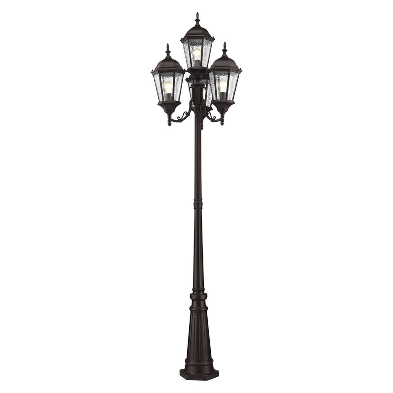 Livex Lighting 7557-07 Four Light Outdoor Post Mount, Bronze