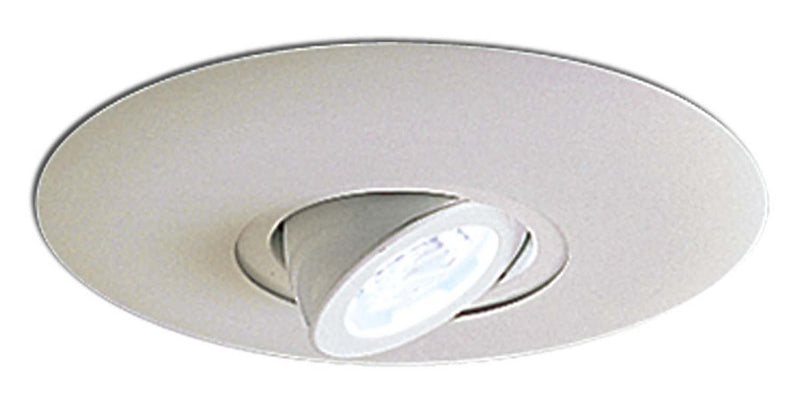 Nora Lighting NL-665W 6" Surface Adjustable Round Spot W/ Metal Trim, White