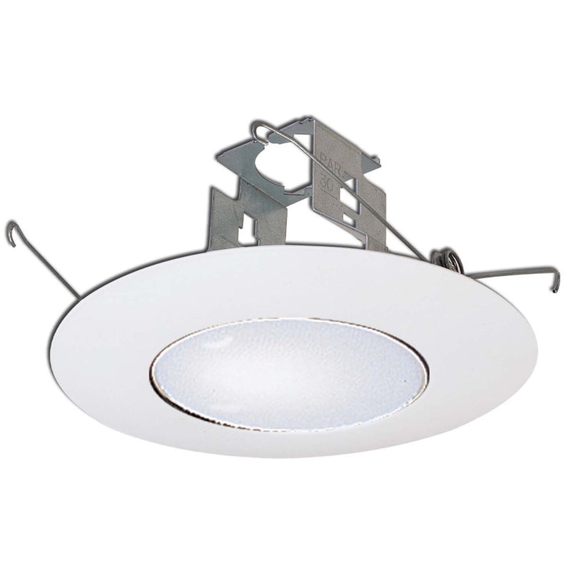 Nora Lighting NP-322 6" Albalite Lens W/ Plastic Trim & Bracket, White