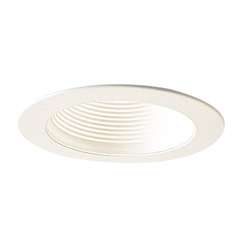 Nora Lighting NS-40 4" Stepped Metal Baffle Trim W/ Metal Ring, White