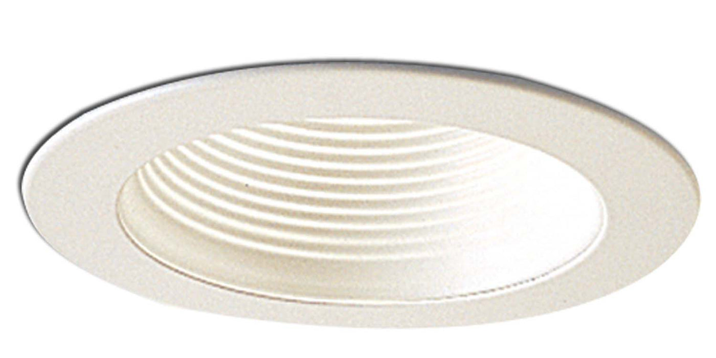 Nora Lighting NS-40P 4" Stepped Phenolic Baffle Trim W/ Plastic Ring, White
