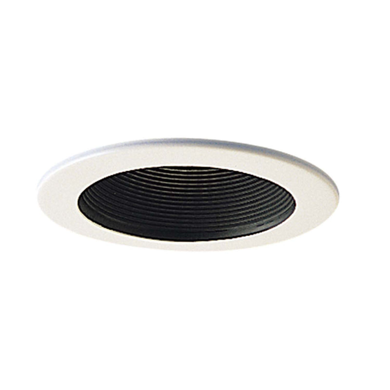 Nora Lighting NS-41 4" Stepped Metal Baffle Trim W/ Metal Ring, Black