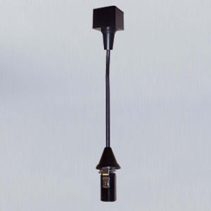 Nora Lighting NTH-160B Track Mounted Line Voltage Pendant Cord, 8'-6" Length, Candelabra Base, 60W Max, Black