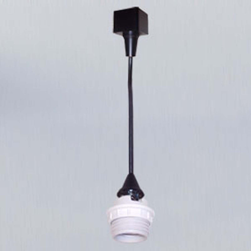 Nora Lighting NTH-161B Track Mounted Line Voltage Pendant Cord, 8'-6" Length, Medium Base, 100W Max, Black