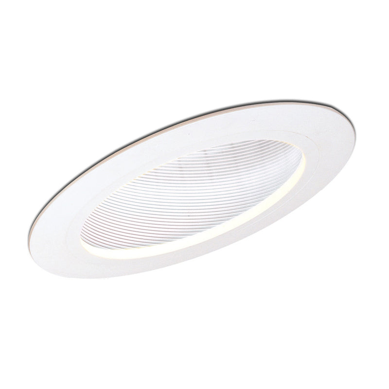 Nora Lighting NTP-614W 6" Sloped Phenolic Stepped Baffle Trim, White