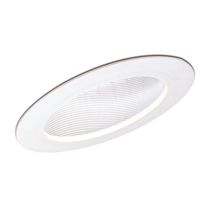 Nora Lighting NTP-614W 6" Sloped Phenolic Stepped Baffle Trim, White