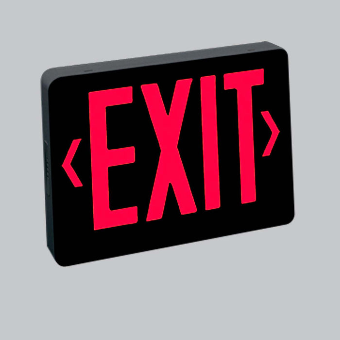 Nora Lighting NX-503-LED/BR LED Exit Sign, Black