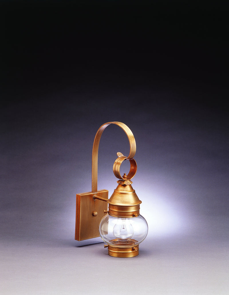 Northeast Lantern 2011-AB-MED-CLR One Light Wall Mount, Antique Brass