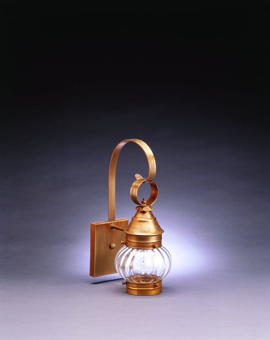 Northeast Lantern 2011-AB-MED-OPT One Light Wall Mount, Antique Brass