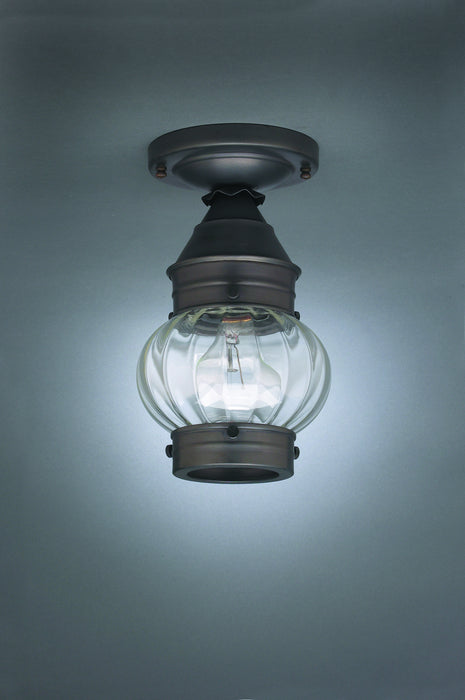 Northeast Lantern 2014-DB-MED-OPT One Light Flush Mount, Dark Brass