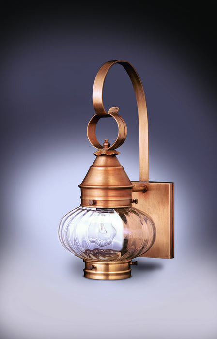 Northeast Lantern 2021-AB-MED-OPT One Light Wall Mount, Antique Brass