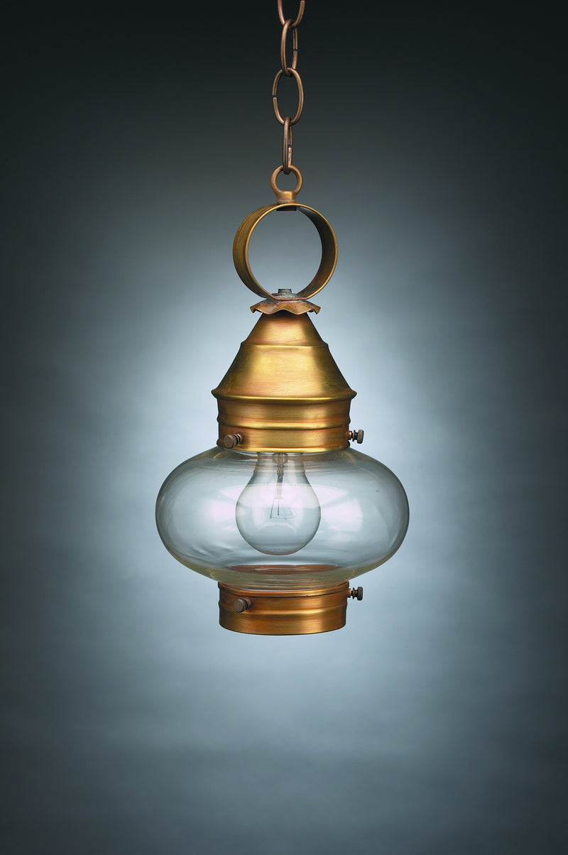Northeast Lantern 2022-AB-MED-CLR One Light Hanging Lantern, Antique Brass