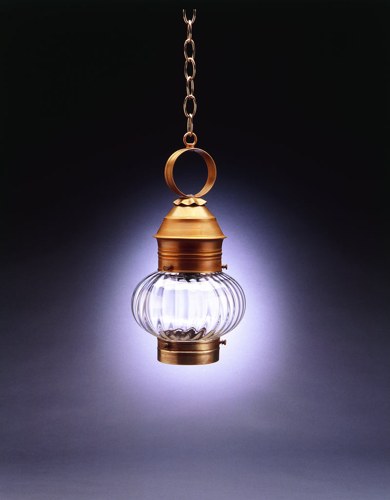 Northeast Lantern 2032-AB-MED-OPT One Light Hanging Lantern, Antique Brass