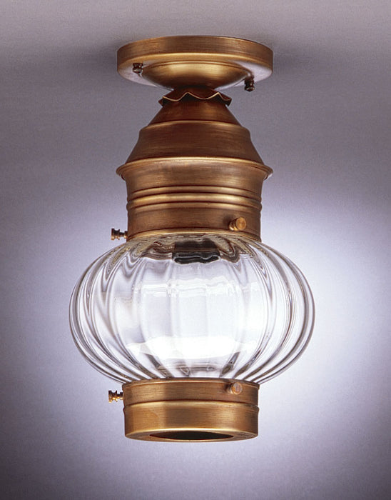Northeast Lantern 2034-DAB-MED-OPT One Light Flush Mount, Dark Antique Brass